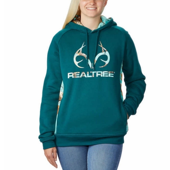 RealTree® Aqua Fleece Hoodie Sweatshirt Sz: L - Picture 3 of 12